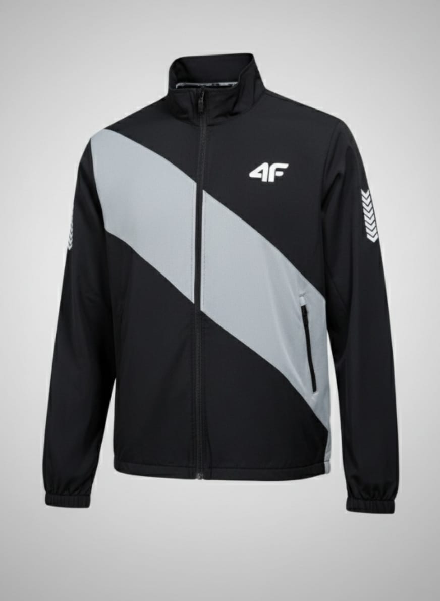 4F Men’s Black & Grey Performance Sports Jacket
